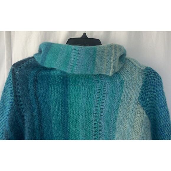 Free People Cloud Kicker Sweater XS S Ombre Blue Cowl Neck Alpaca Blend Balloon - Picture 10 of 12